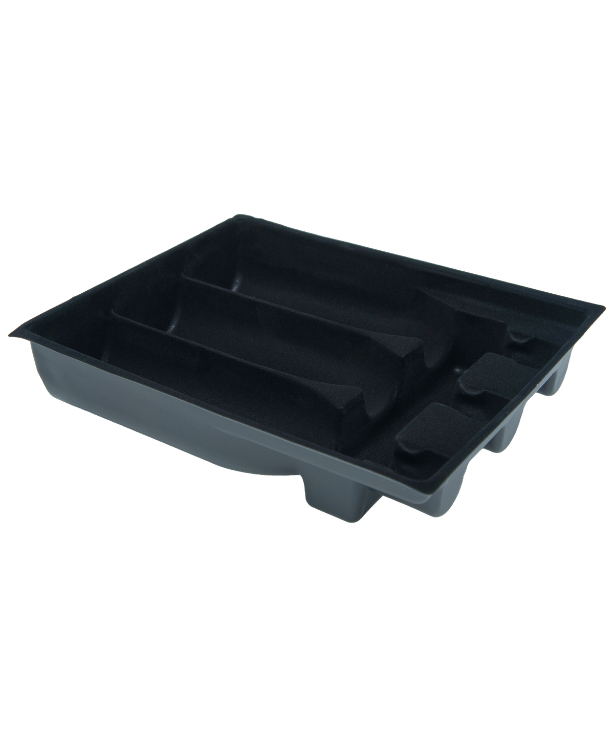 Zwart fluwelen interieur voor wijnkist 3 flessen