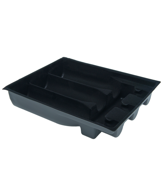 Zwart fluwelen interieur voor wijnkist 3 flessen