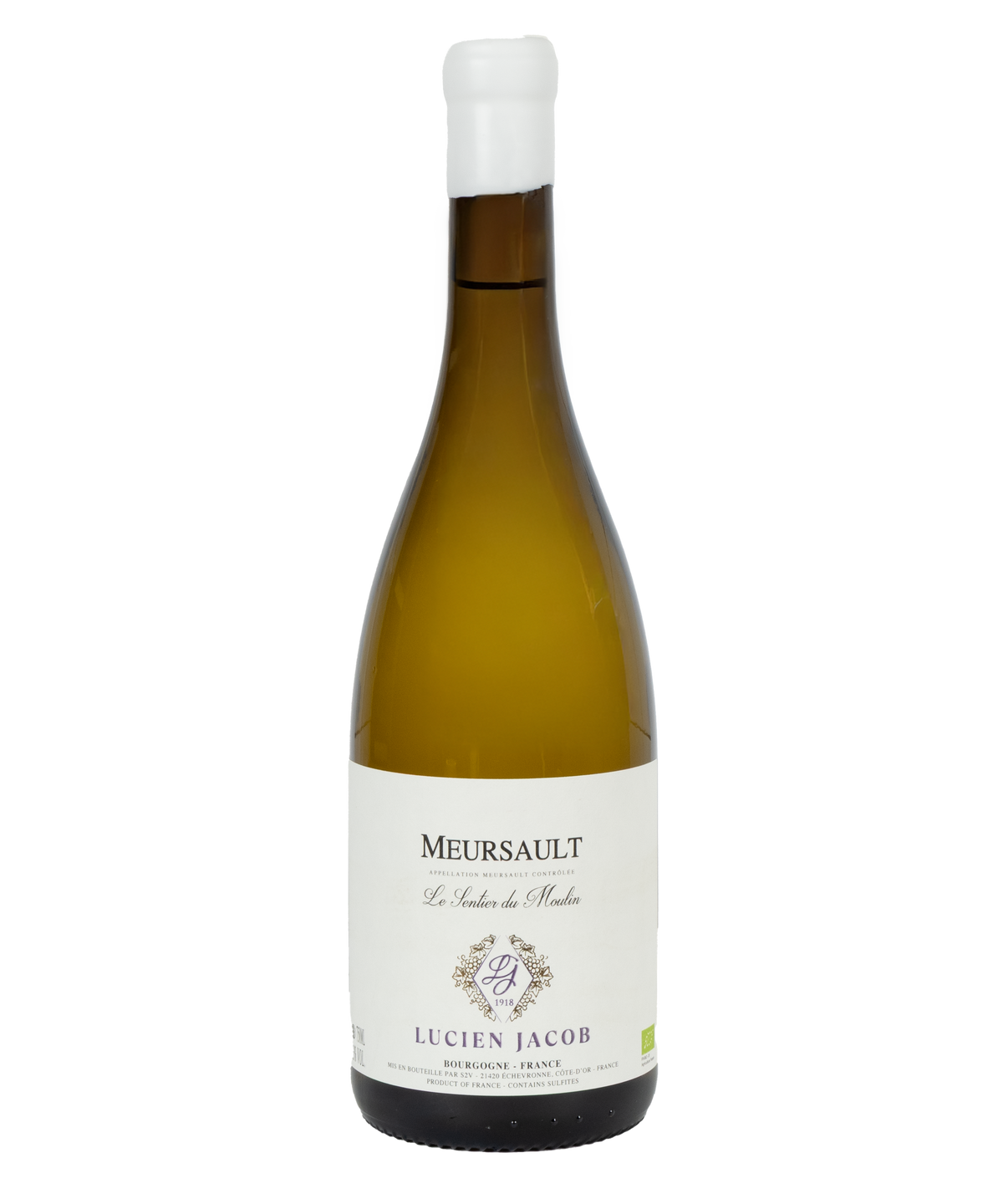 Lucien Jacob Meursault Sentier du Moulin BIO 2023 Bourgogne wijn