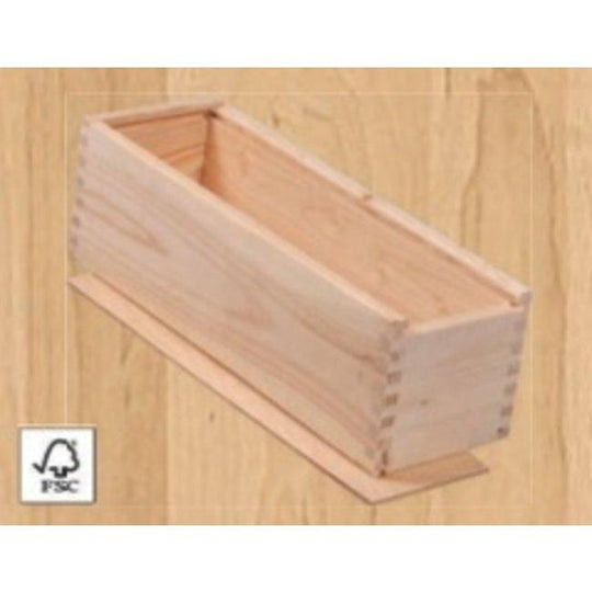 Wijnkist 1 fles compleet (kist, schuifdeksel, fluwelen interieur)